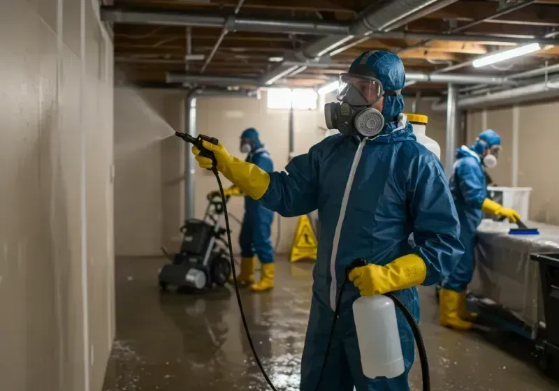 Basement Sanitization and Antimicrobial Treatment process in Clayton, NJ